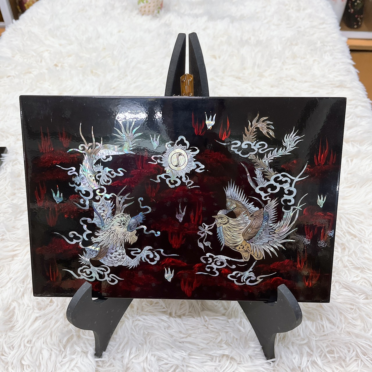 Tranh sơn mài cẩn ốc xà cừ cao cấp, ốc chìm, hàng xuất khẩu size 20x30 cm treo tường, trang trí làm quà tặng,...