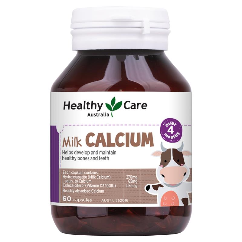 Canxi cho bé Healthy Care Kids Milk Calcium Úc, Hỗ trợ tăng trưởng chiều cao, hệ thống xương, răng, bé ngủ ngon không trằn trọc đêm - OZ Slim Store