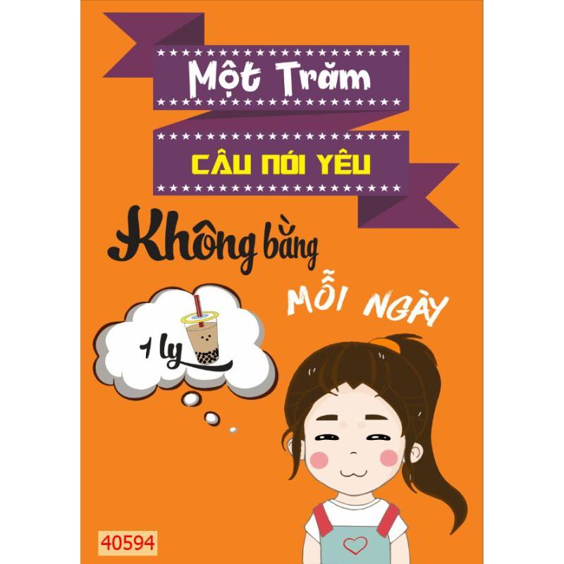 Combo 4 bức tranh 3D dán quán trà sữa có keo sẵn