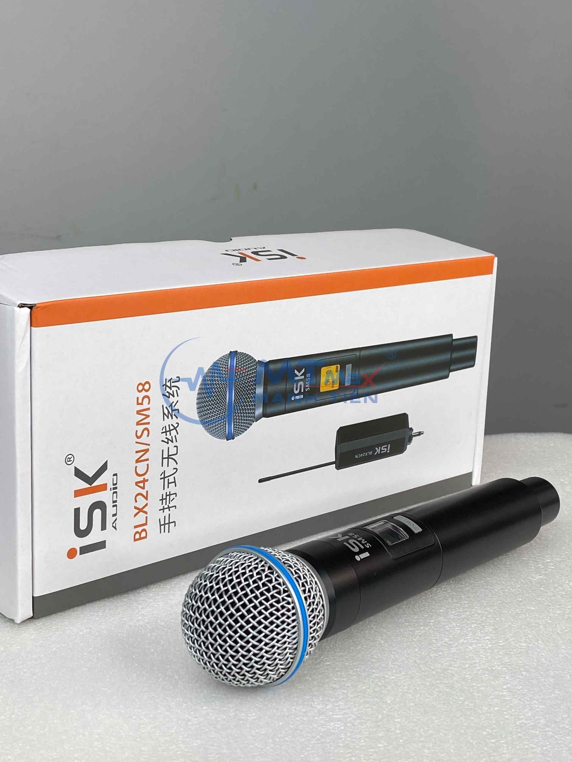 Micro ISK SM58 Không Dây 1 Micro phù hợp hát karaoke gia đình vui chơi hội họp đám tiệc, giá rẻ