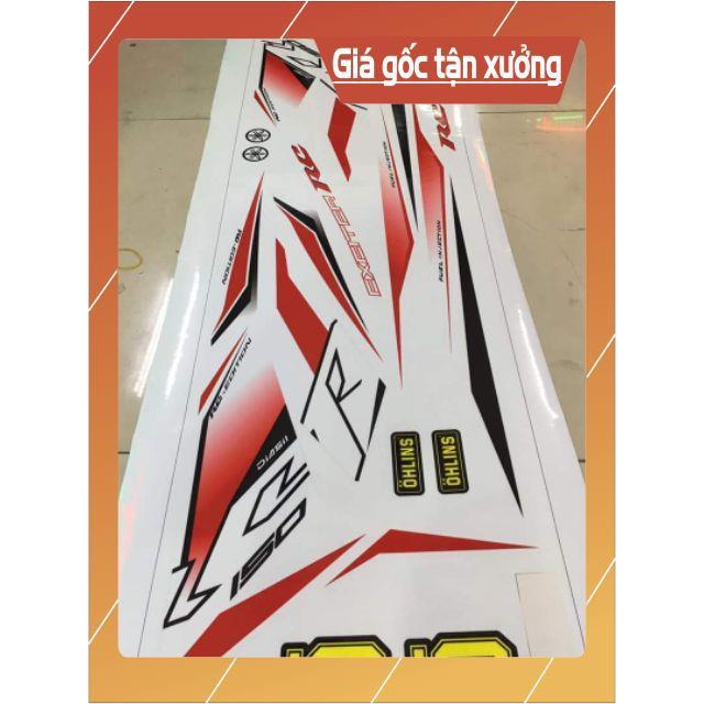 Tem rời ex 150 in decal trong dán xe trắng hoặc bạc