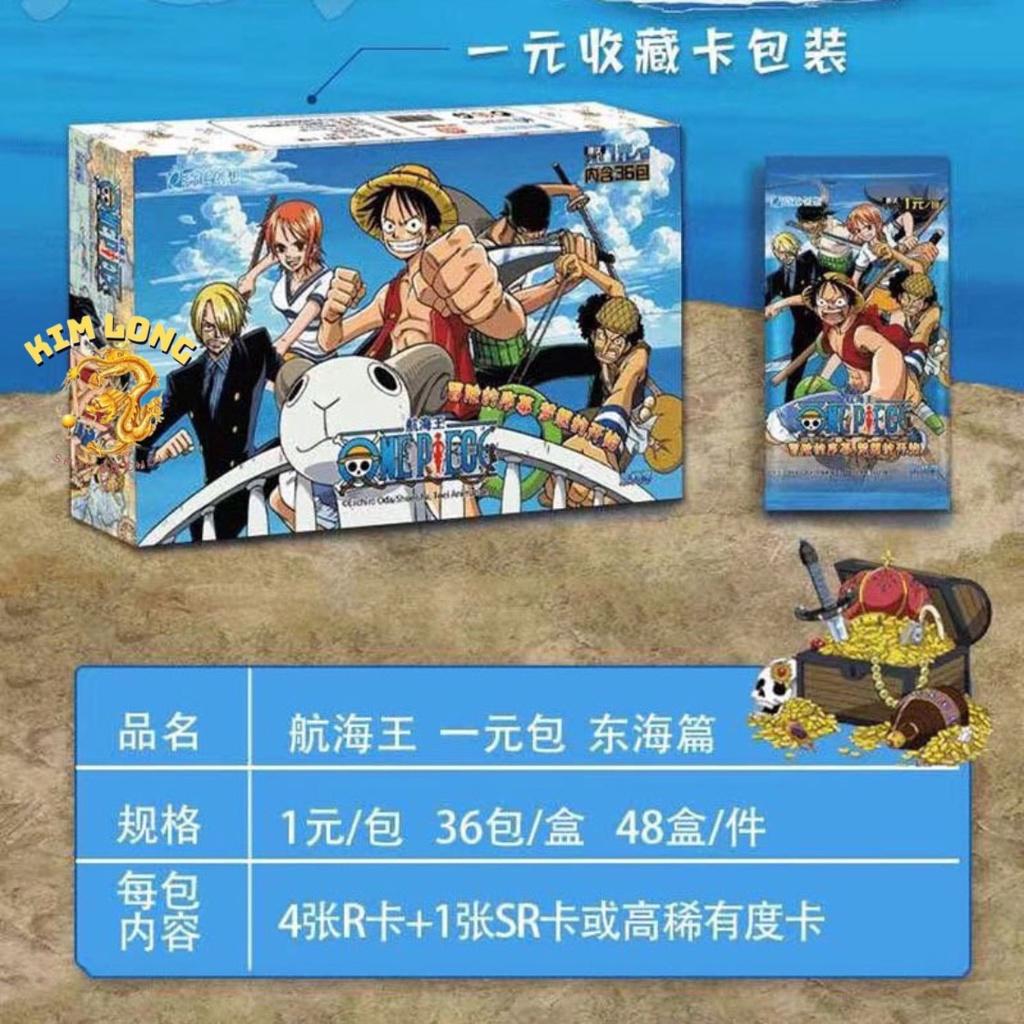 Hộp sét thẻ bài hải tặc ONE PIECE thẻ nhân phẩm 36 gói nhỏ x 5 thẻ