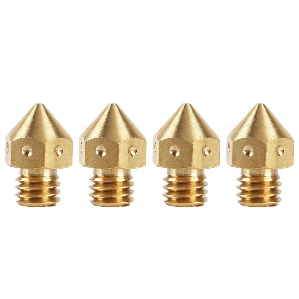 4Pieces  Brass Nozzle 0.4mm 3D Printer Accessories for Ender-3