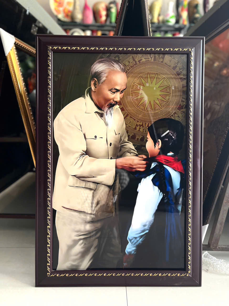 Tranh sơn mài Bác Hồ nhiều kích thước mẫu mã