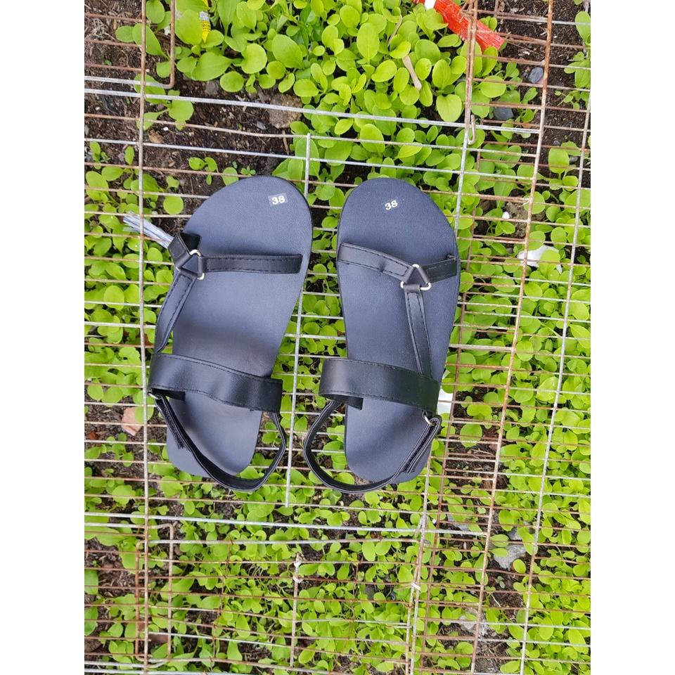 Xăng đan nữ đế đen quai đen size từ 35 nữ đến 42 nữ