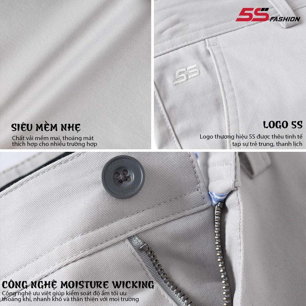 Quần Kaki Dài Nam 5S Basic, Chất Liệu Mềm, Thoáng Mát, Phom Slimfit, Chống Phai Màu, Độ Bền Cao