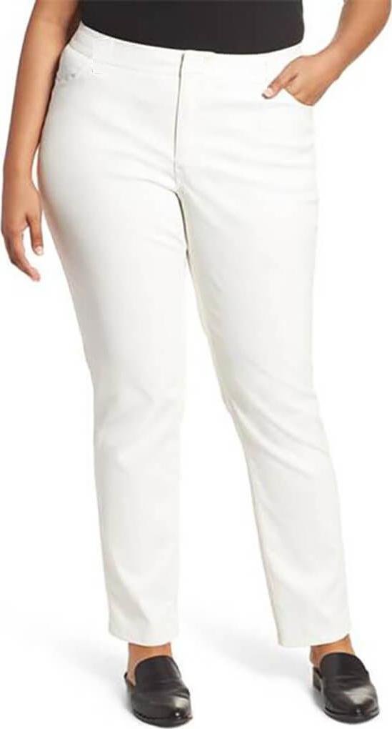 Quần legging nữ lưng thun màu trắng chất cotton co giãn form to
