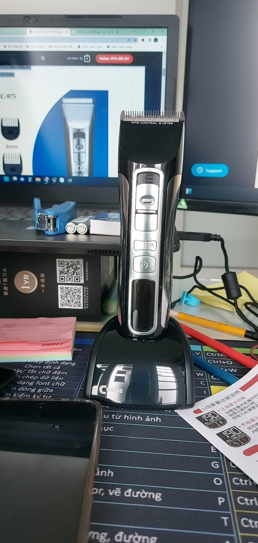 Tông đơ Codos 972 chính hãng