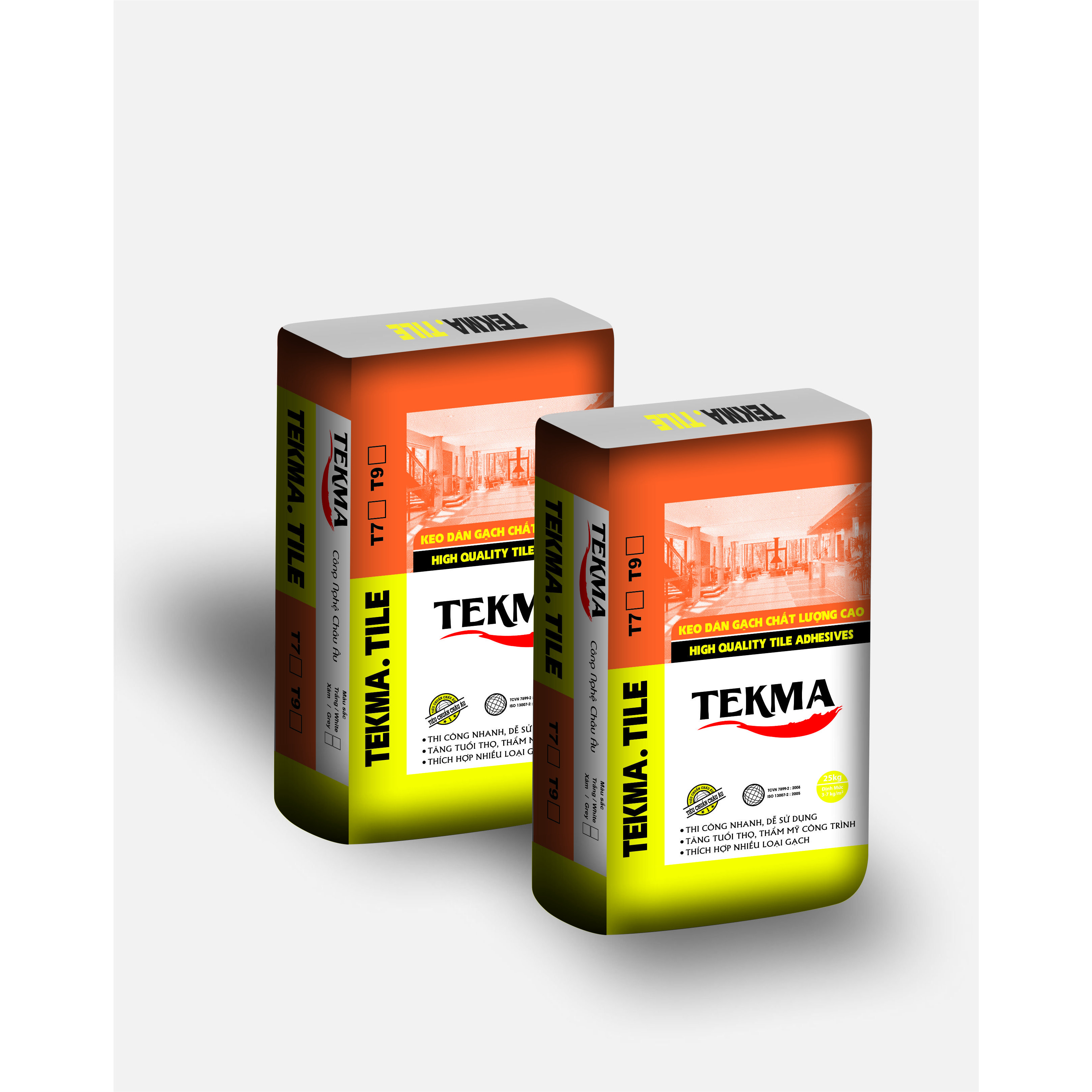 Keo Dán Gạch Tekma Tile T9X - Bao 25kg - Màu Xám