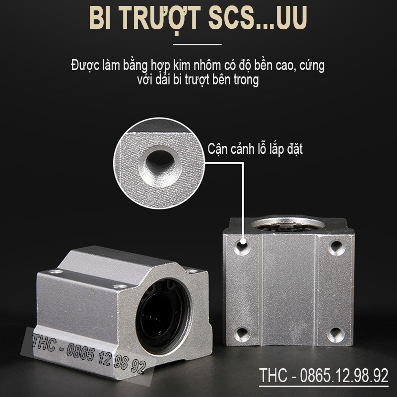 Bộ thanh ray trượt tròn phi 12mm