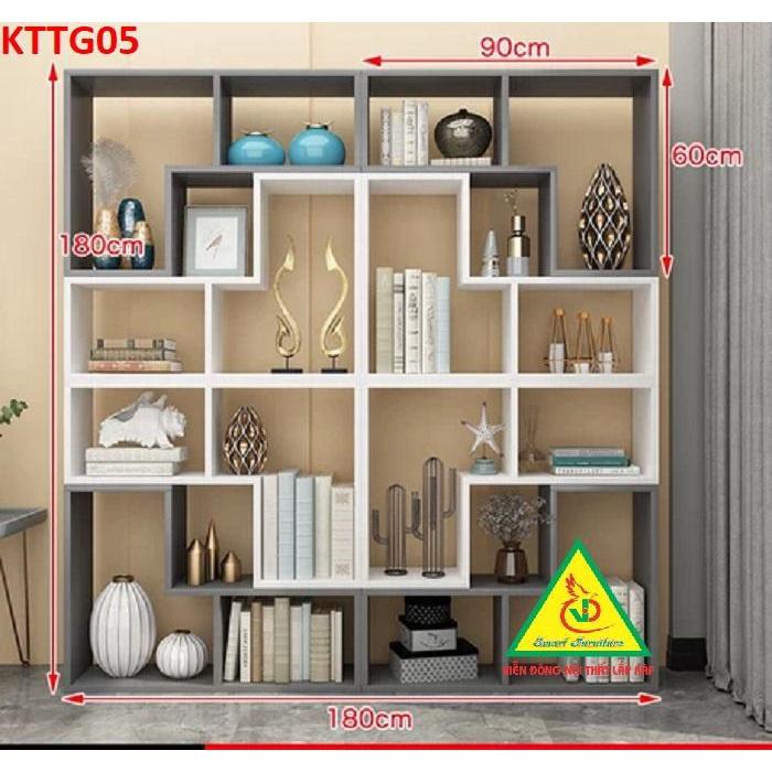 Kệ sách để sàn, kệ sách tự đứng, kệ trang trí KTTG05   - Nội thất lắp ráp Viendong Adv