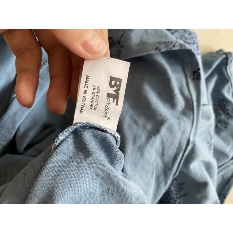 Đầm body mỏng mát xanh hoạ tiết
