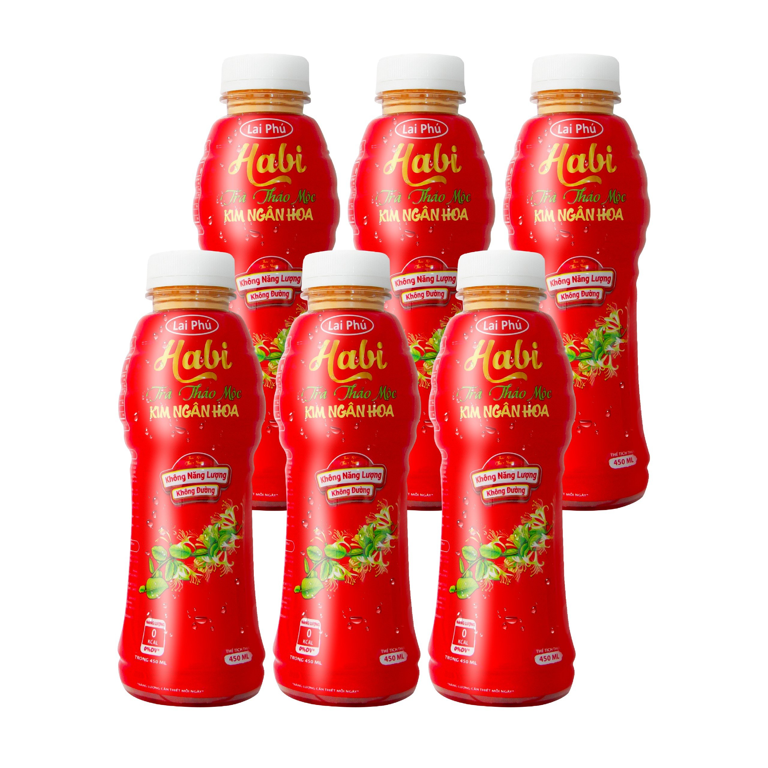 Trà Thảo Mộc Kim Ngân Hoa Habi Chai 450ml - Thùng 24 Chai