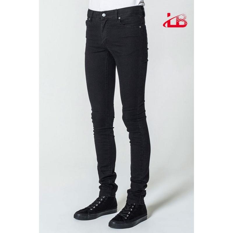 Quần jean nam đen trơn LB co giãn, jean cotton cao cấp, co giãn, mềm mịn không ra màu