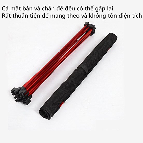 Bàn Dã Ngoại Xếp Gọn Picnic Du Lịch Xếp Gọn Size 74cm Khung Nhốn Siêu Nhẹ Cắm Trại Du Lịch Câu Cá