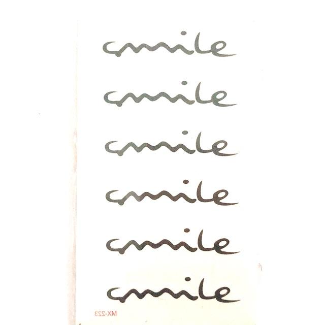 Hình xăm dán chữ kí smile 10x6cm