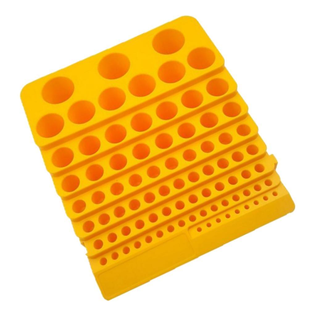 4pack Drill Bits Organizer Storage Box Hard Plastic Rotary Tool Rack 84 Hole
