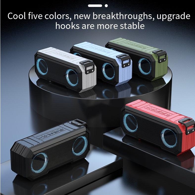 Loa nghe nhạc bluetooth NUTEK X8 để bàn có đèn led không dây, chuẩn IPX7, âm thanh sống động, pin siêu trâu