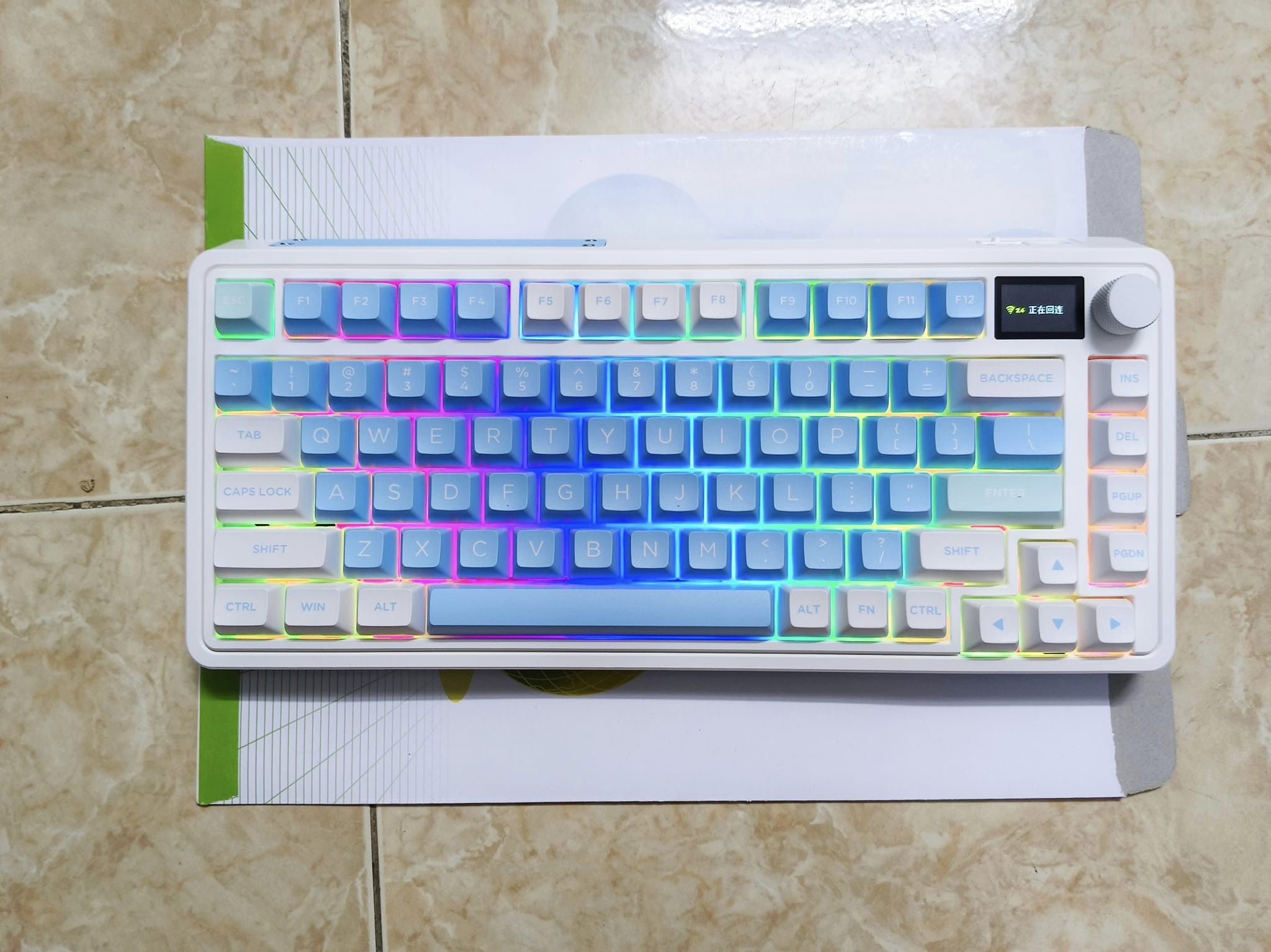 Bàn phím cơ FL-Esports CMK75SAM Lake Placid Blue/Desert Grey