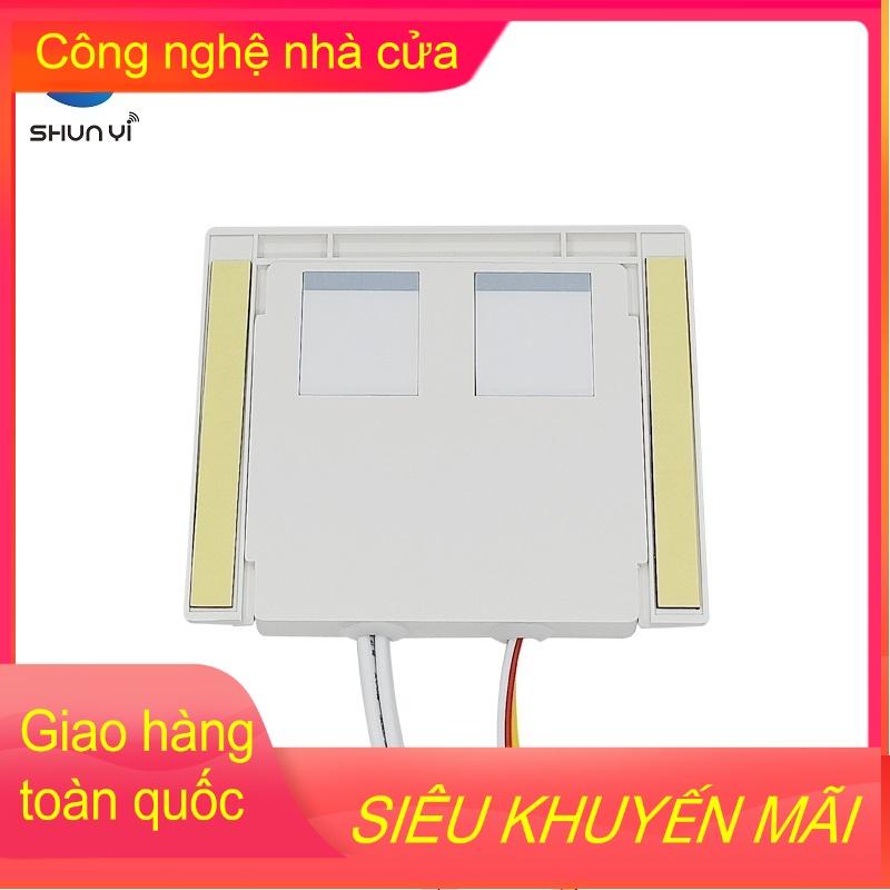 Công tắc cảm ứng 2 nút kết hợp sấy và đèn 1 và 3 màu