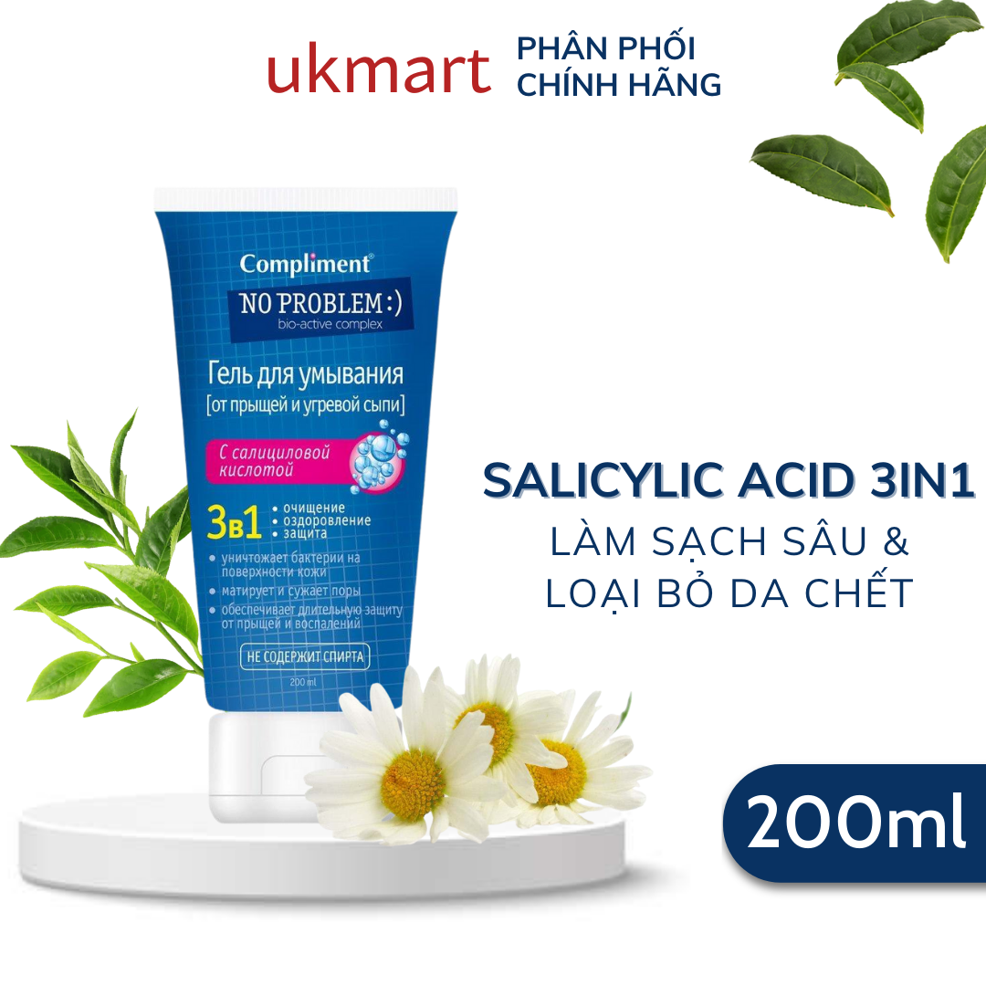 Gel Rửa Mặt Cho Da Mụn Compliment No Problem 200ml