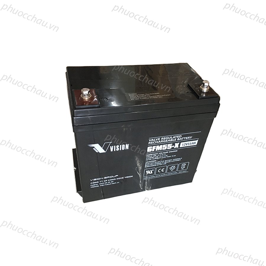 Ắc quy bộ lưu điện, ắc quy Vision 6FM55-X , ắc quy viễn thông
