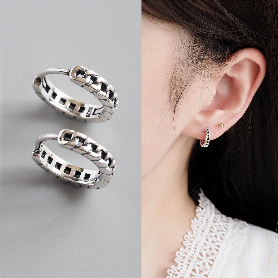 Bông tai khoen tròn xỏ lỗ