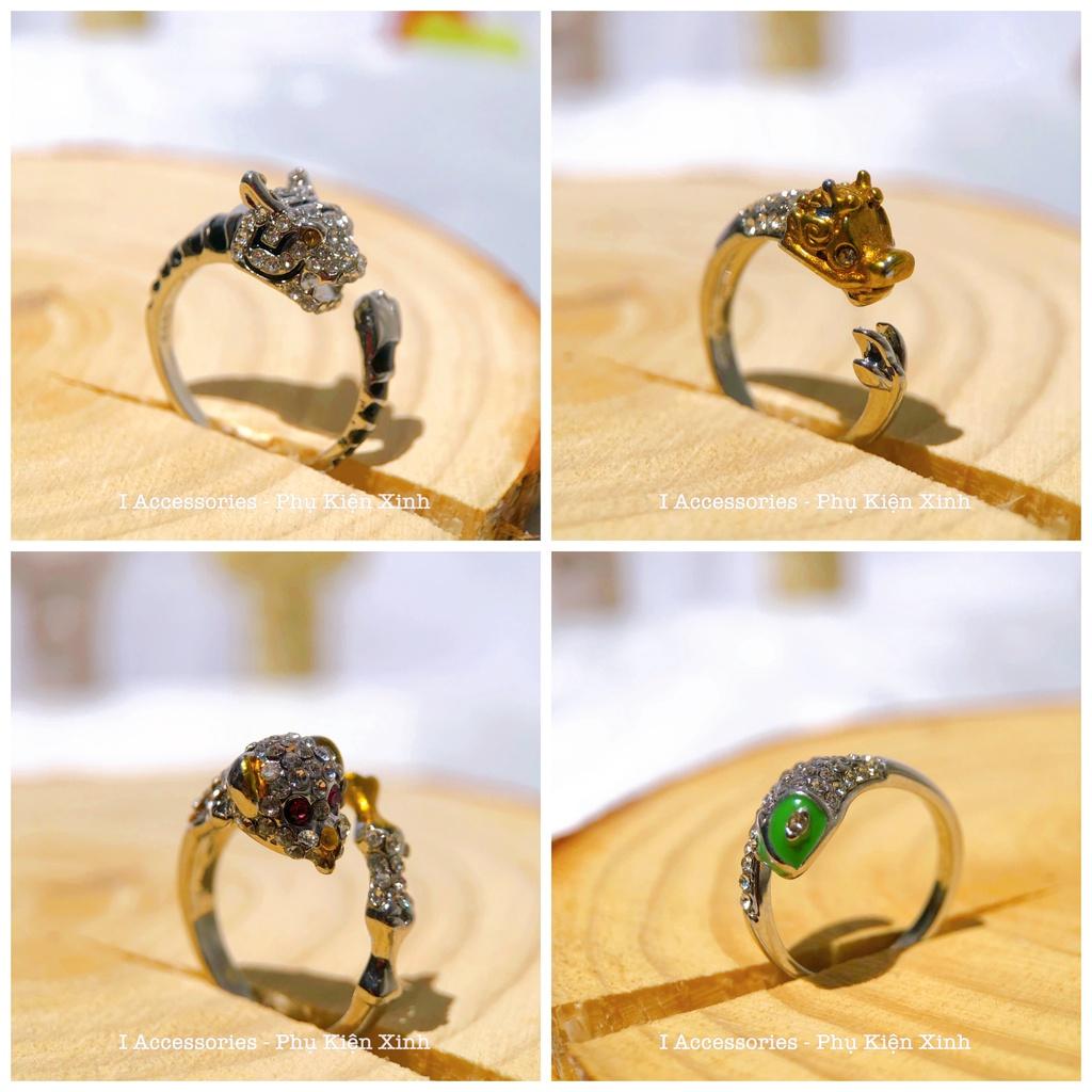 Nhẫn Nữ 12 Cung Hoàng Đạo Freesize Mạ Bạc 925 Đính Pha Lê I ACCESSORIES