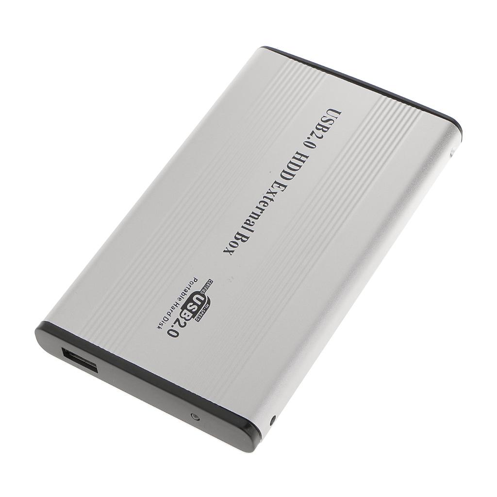USB2.0 IDE External 2.5" SSD HDD Hard Drive Enclosure Laptop Disk Case Gray