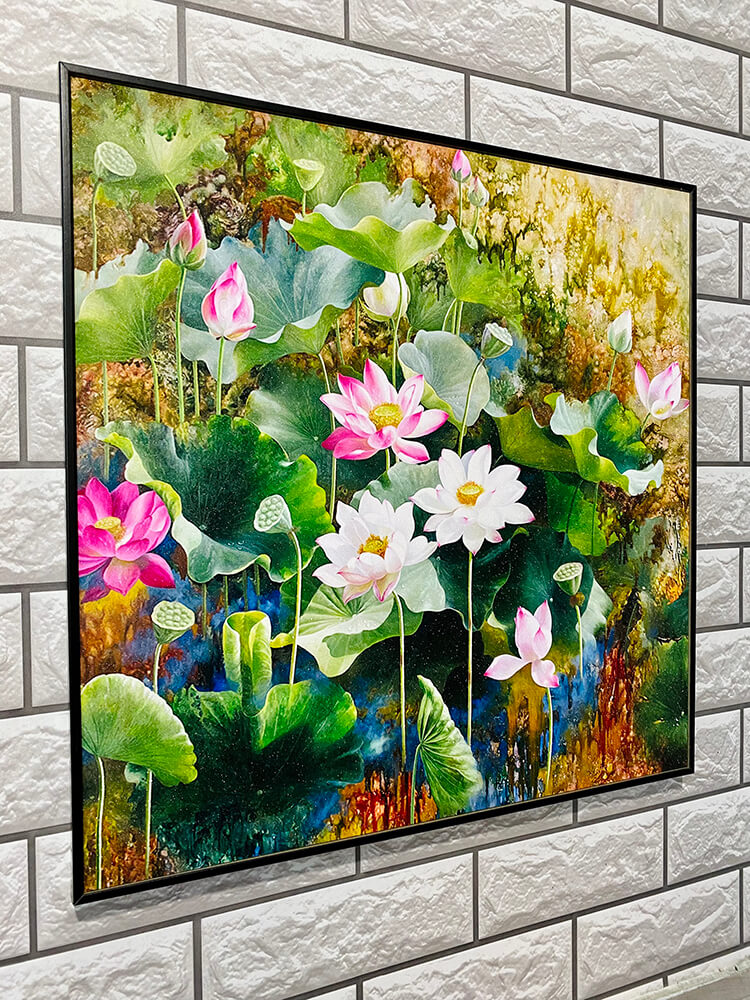 TRANH TREO TƯỜNG CANVAS TRANH VUÔNG - TRANH TREO PHÒNG KHÁCH - TRANH STAYHOME - TRANH TREO TƯỜNG HOA LÁ -TRANH TREO NHÀ HÀNG - TRANH TÂN GIA(TẶNG KÈM ĐINH 3 CHÂN)