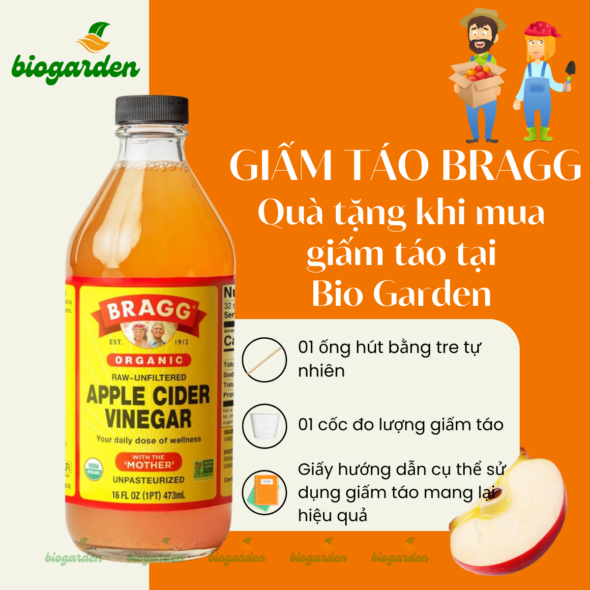 Giấm táo hữu cơ Bragg