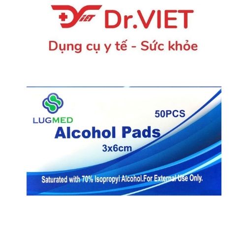 Gạc tẩm cồn LUGMED H/100 và H/50 miếng