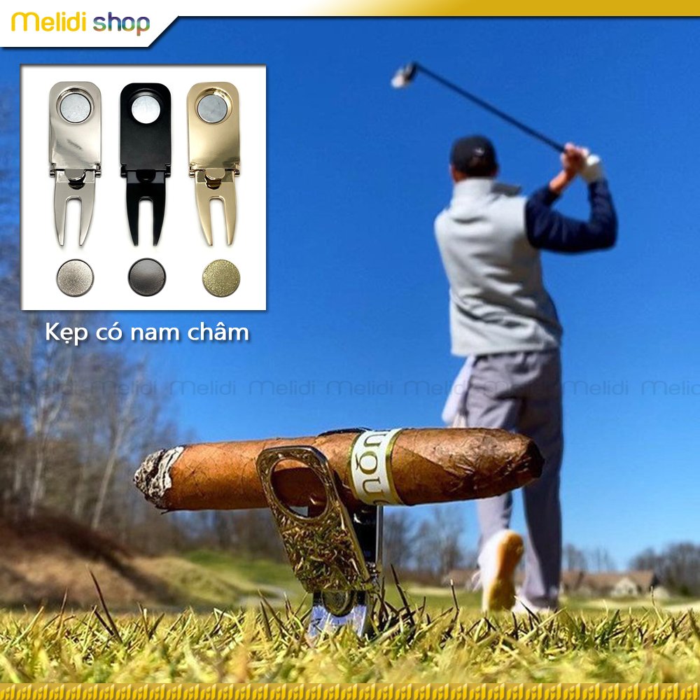 COHI LX2  - Gác Cigar 1 Điếu Đa Năng Cho Người Chơi Golf, Du Lịch, Camping, Có Nam Châm Kẹp Gắn Cột Tiện Lợi Cigar Holder, Stand