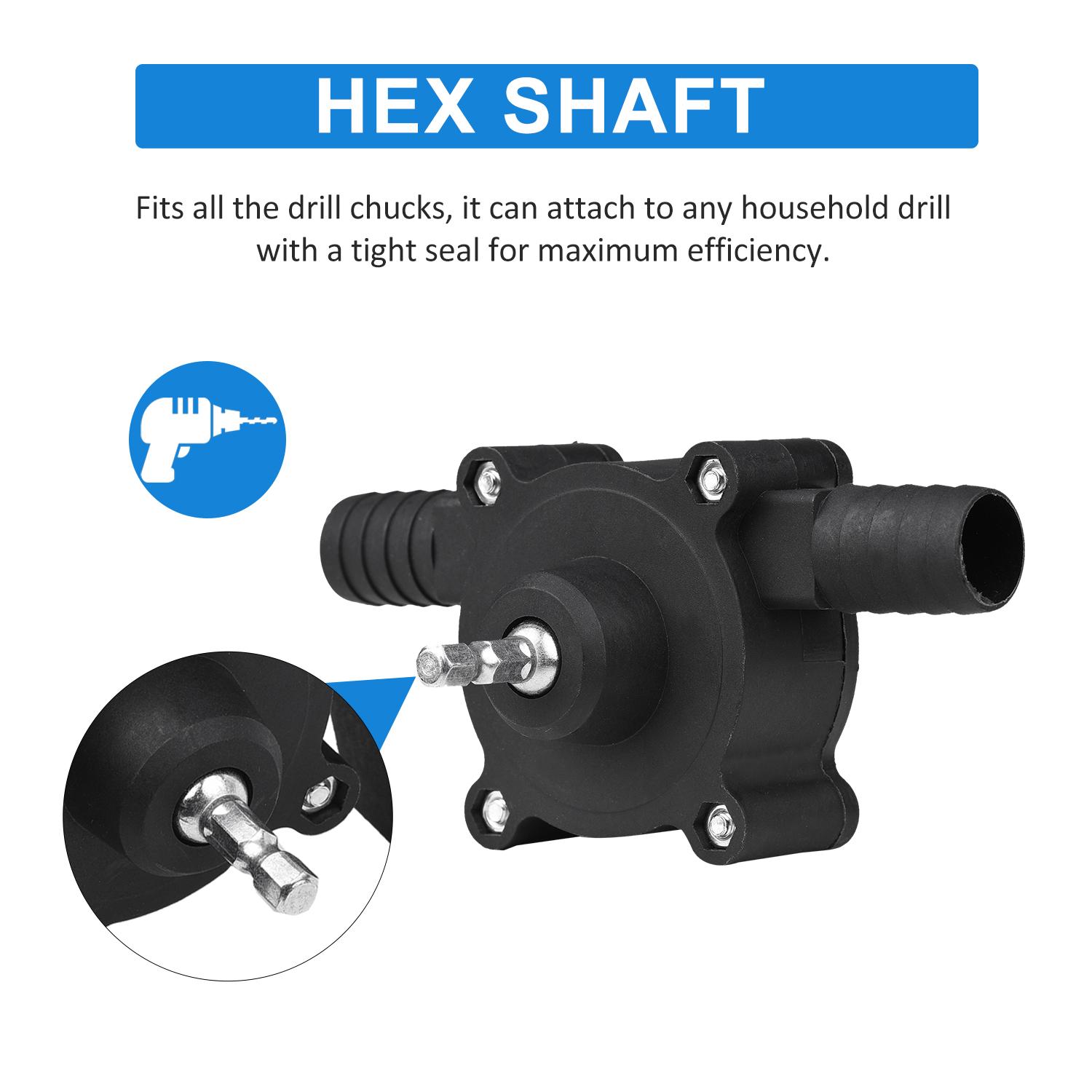 Portable Drill Pump Self Priming Oil Fluid Water Transfer Pump Emergency Bilge Pump Watering Fish Tank Pump for All