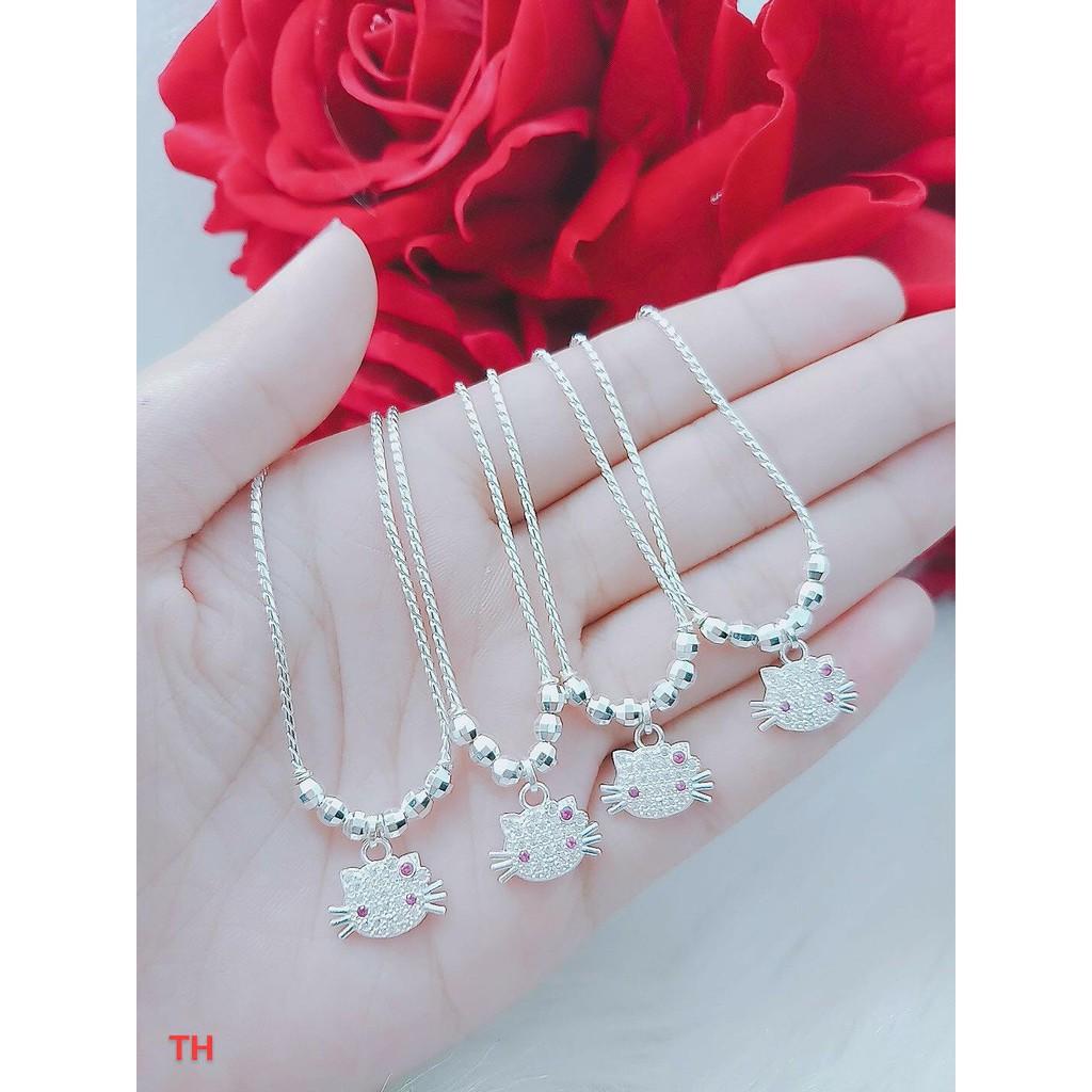 Dây chuyền bạc ta mèo Kitty cho bé
