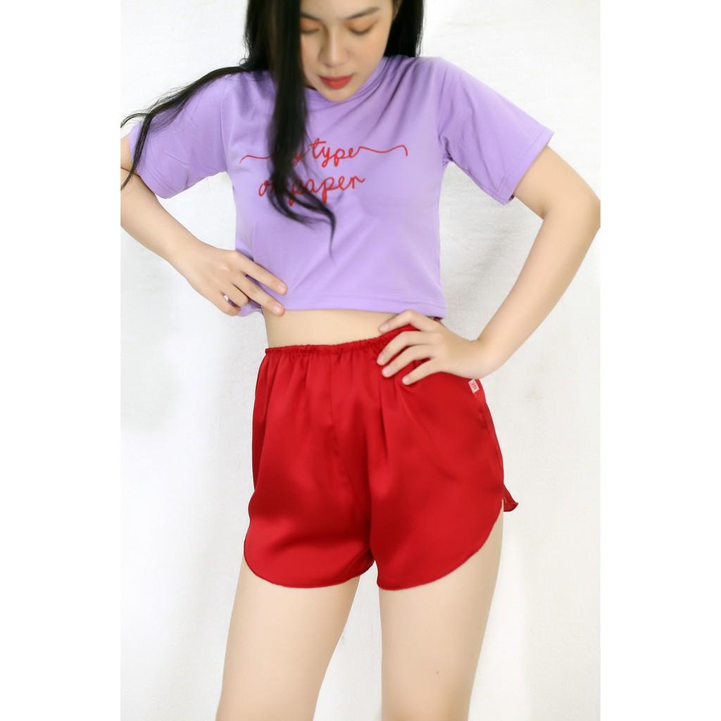 Quần short nữ vải Satin cao cấp co giãn nhẹ - Cực Kì mát mẻ và quyến rũ