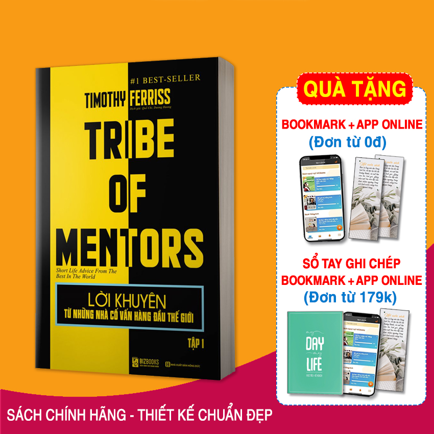 Sách Lời Khuyên Từ Những Nhà Cố Vấn Hàng Đầu Thế Giới  Tribe Of Mentors Tập 1