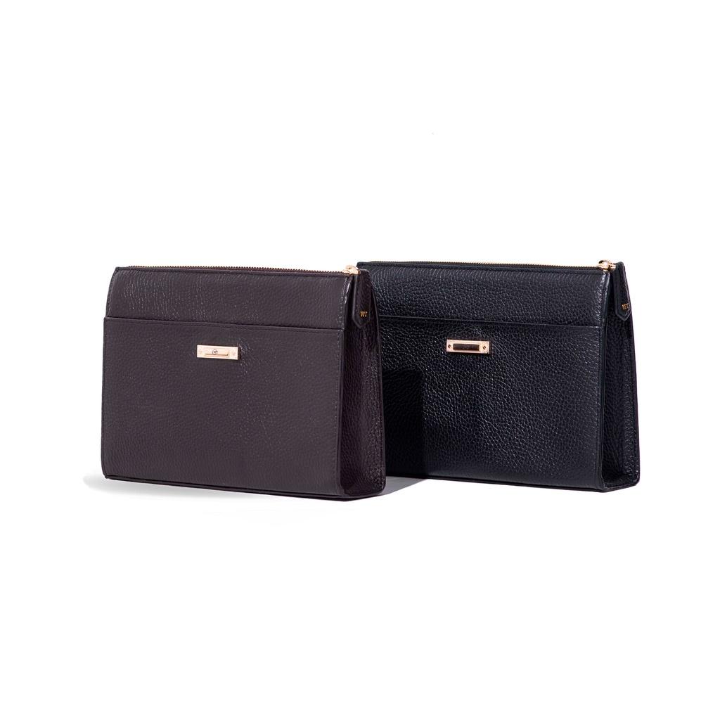 Clutch Cầm Tay Da Bò Nam Cao Cấp Có Quai Cầm Màu Đen, Nâu WT Leather