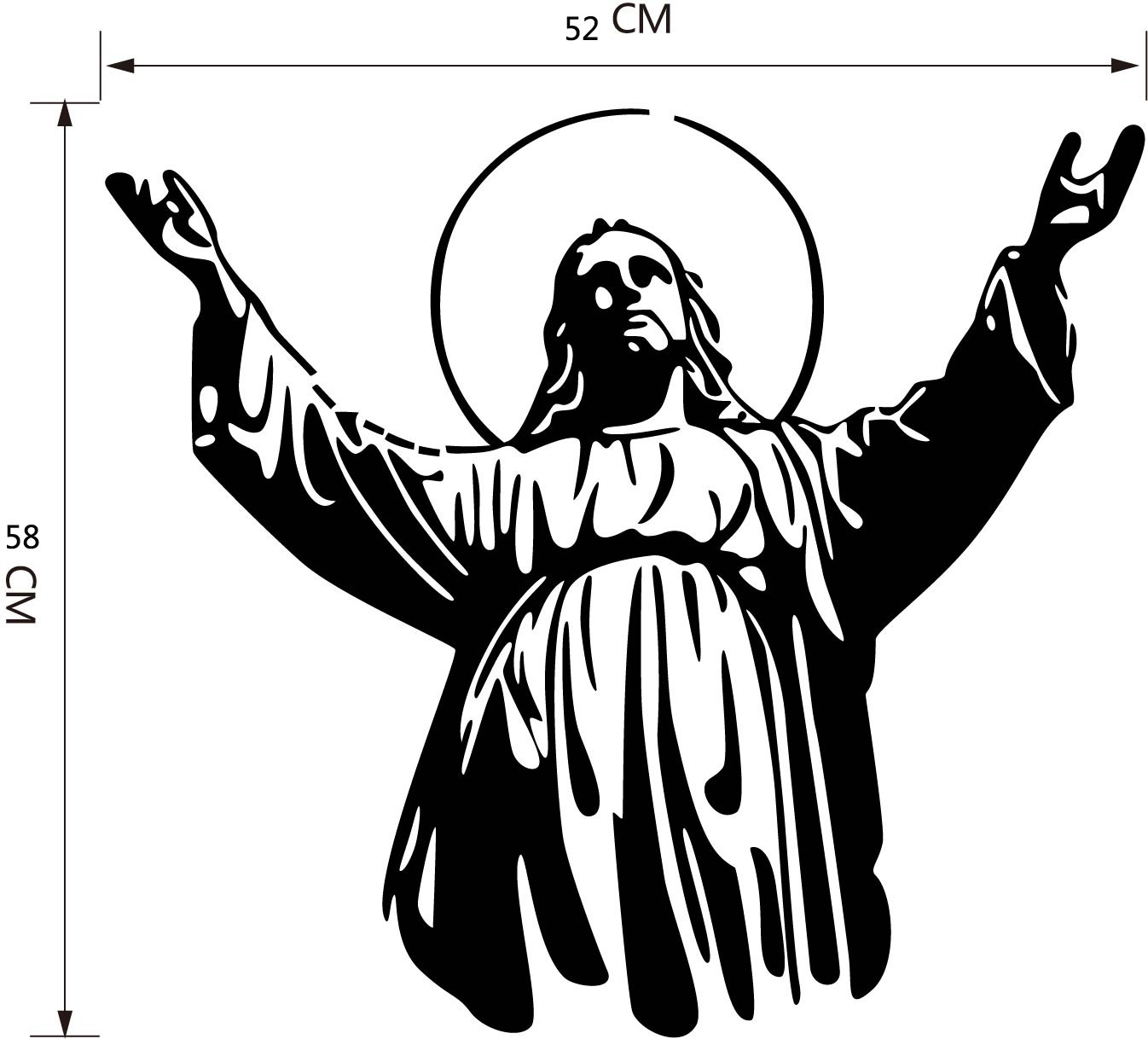 Decal Dán Tường Sticker Chúa Jesus Phòng Khách Trang Trí Phòng Ngủ