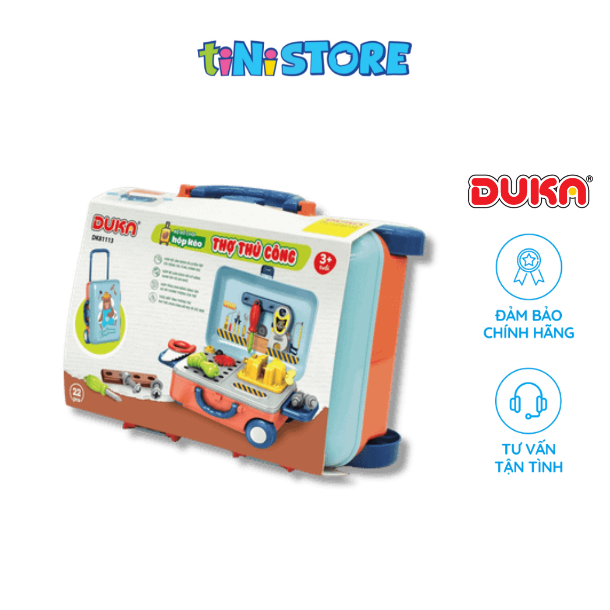 Bộ Đồ Chơi Hộp Kéo Thợ Thủ Công 22 Chi Tiết Duka DK81113