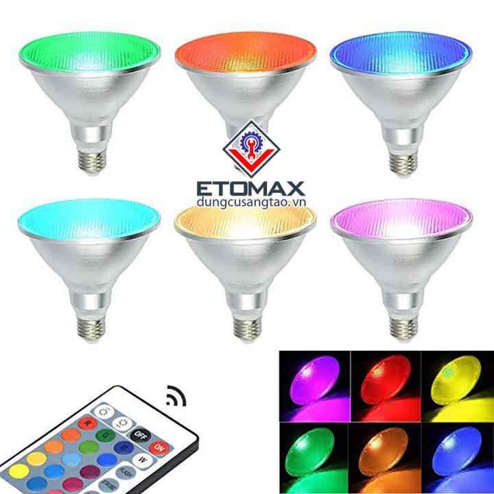 Bóng đèn led đổi màu RGB 20W đui xoáy