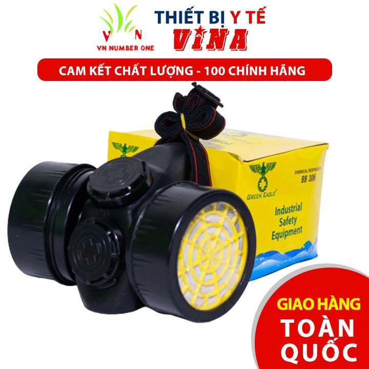 Mặt Nạ Phòng Độc Green Eagle – BB.306 2 Phin Lọc, Có Van Trợ Thở Giúp Thở Nhẹ Nhàng