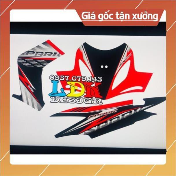 Tem rời ex 2009 Spark đỏ đen 3 lớp ko bay màu.