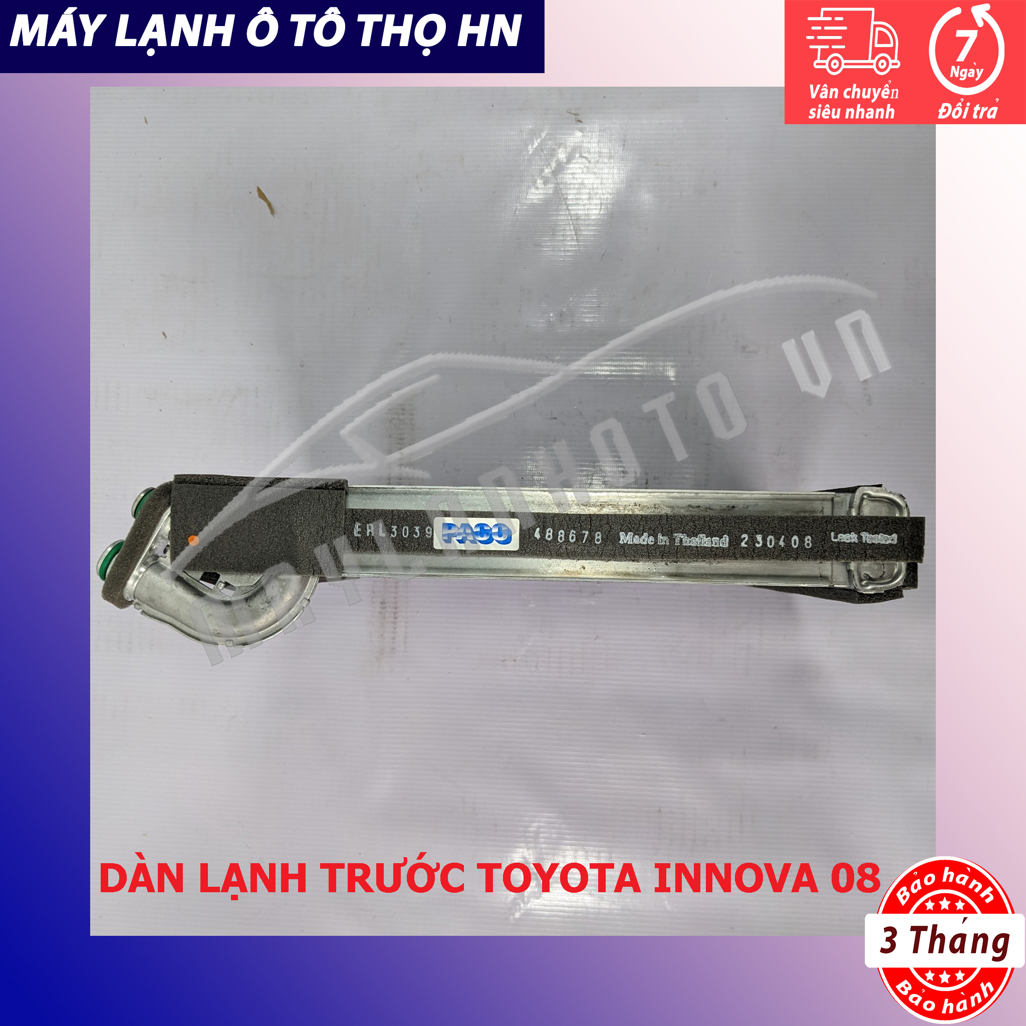 Dàn (giàn) lạnh Toyota Innova-Fortuner 2008 2009 2010 2011 2012 2013 2014 (giàn trước) Thái Lan/Nhật Bản 08 09 10 11 12