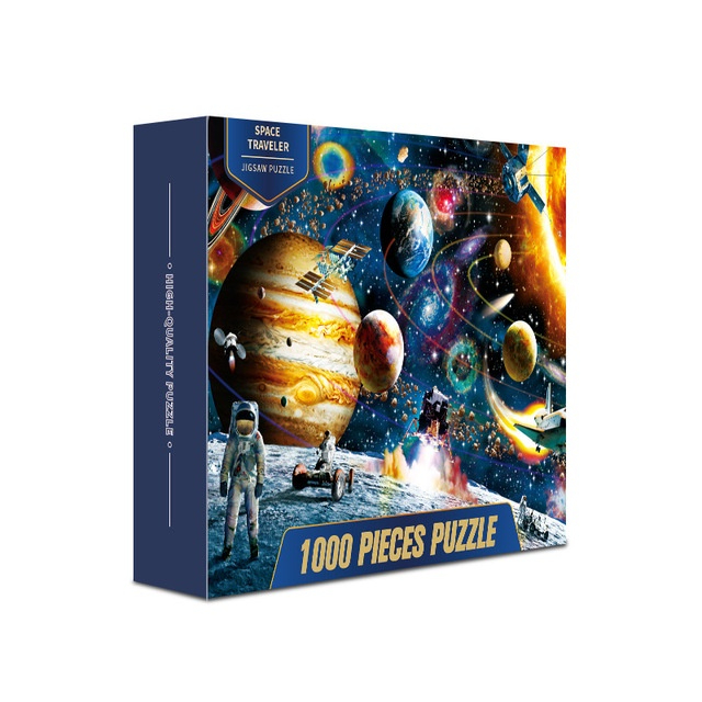 Tranh Ghép Xếp Hình 1000 Miếng Jigsaw Puzzle Space Traveler Solar System, Du Hành Vũ Trụ
