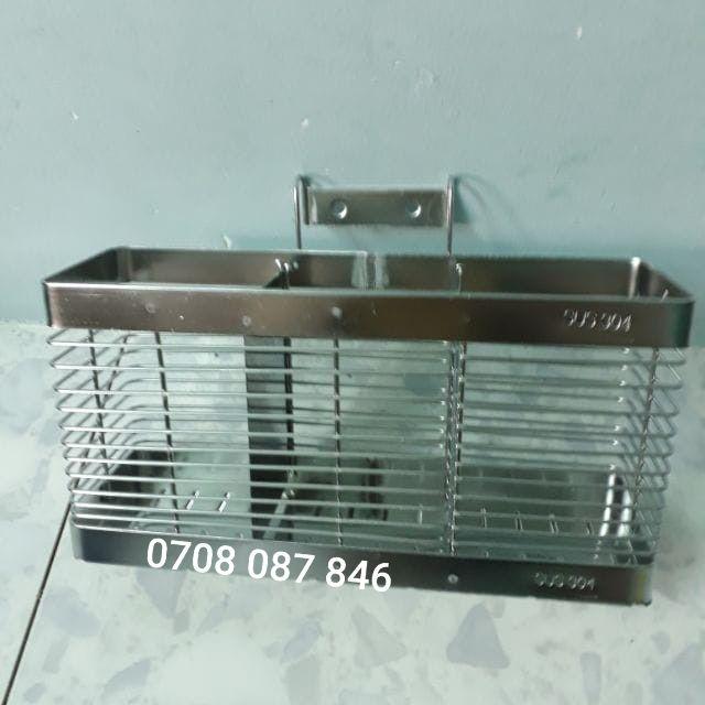 Ống đựng đũa muỗng vuông INOX 304 đơn, đôi, ba