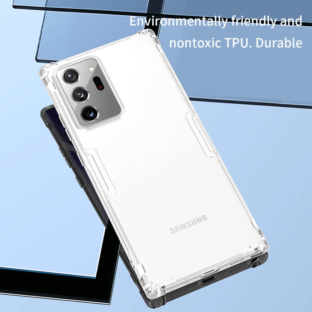 Ốp lưng cho Samsung Galaxy Note 20 Ultra/ Note 20 Ultra 5G Silicon TPU Nillkin trong suốt, chống sốc - Hàng nhập khẩu