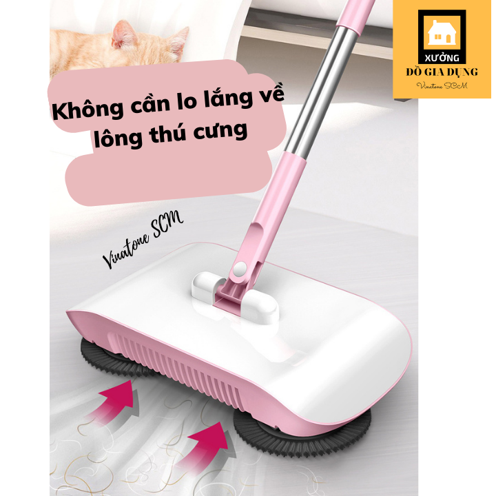 Chổi quét nhà, hút bụi, lau nhà (3 in1)[HÀNG LOẠI 1] thông minh xoay 360* dọn dẹp nhà cửa siêu tiện lợi (Video quay trưc tiếp ở cuối