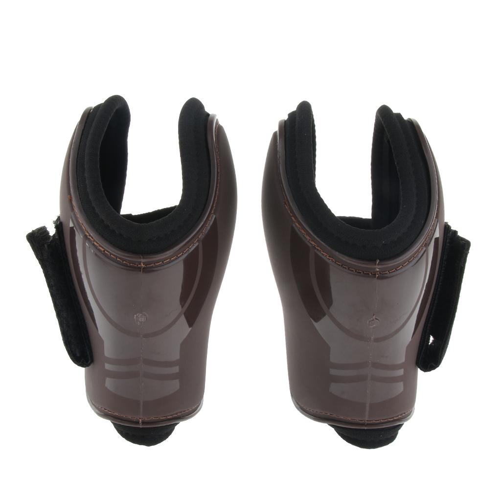 1 Pairs Horse Leg Boots Hind Leg Fetlock Boots Protection Equestrian  Red
