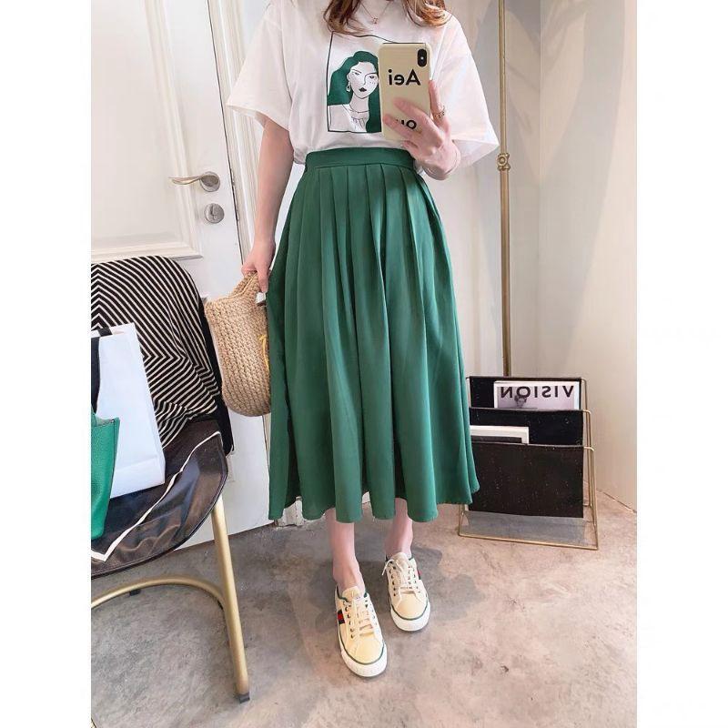 SET ÁO PULL XANH CÔ GÁI CHÂN VÁY MIDI DÀI